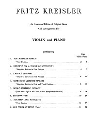 Kreisler - Compilations for violin (8 pieces) - Instrument part - First page